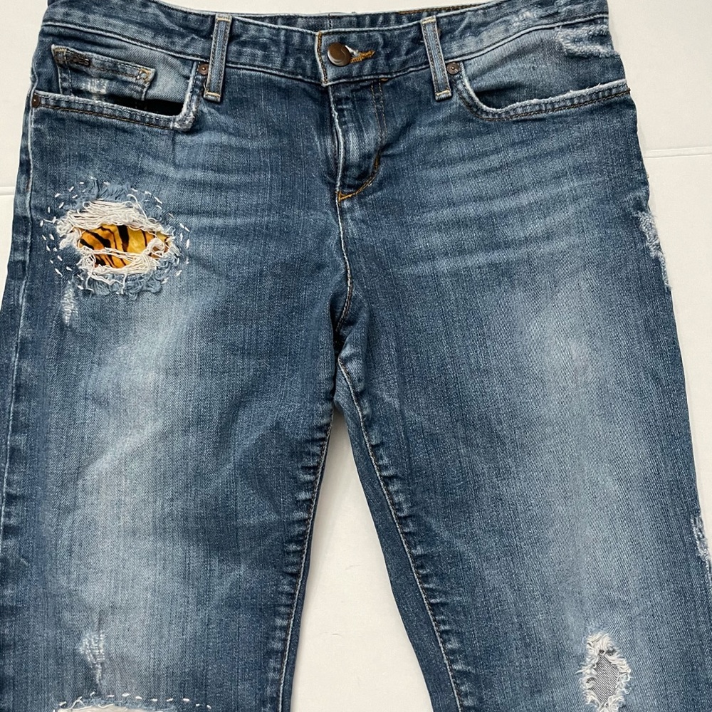 Joes Jeans Re Worked Patchwork Cropped Cuffed Den… - image 8